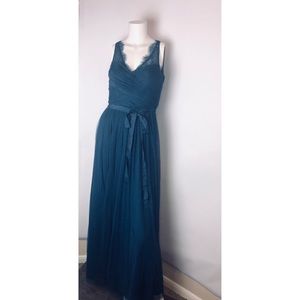 Hitherto BHLDN Fleur Navy Blue Dress Anthropologie